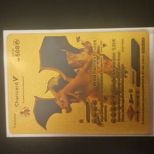 Gold Charizard V Card